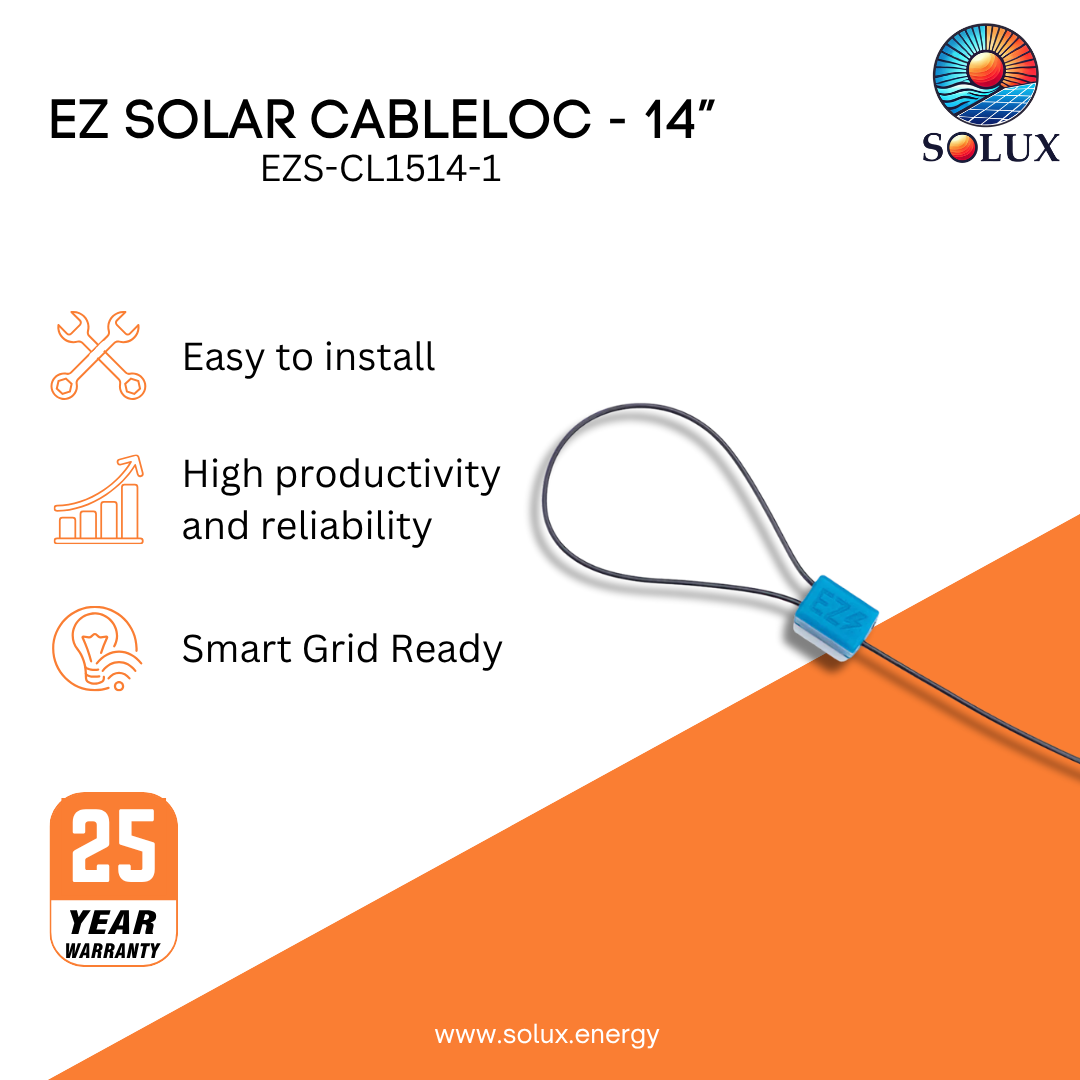 This is an image of Cable Management Ties EZ Solar CableLoc 14"